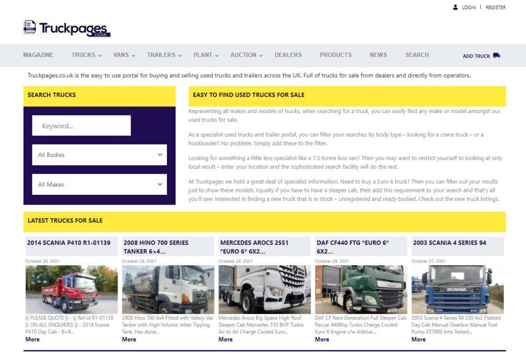 truckpages website