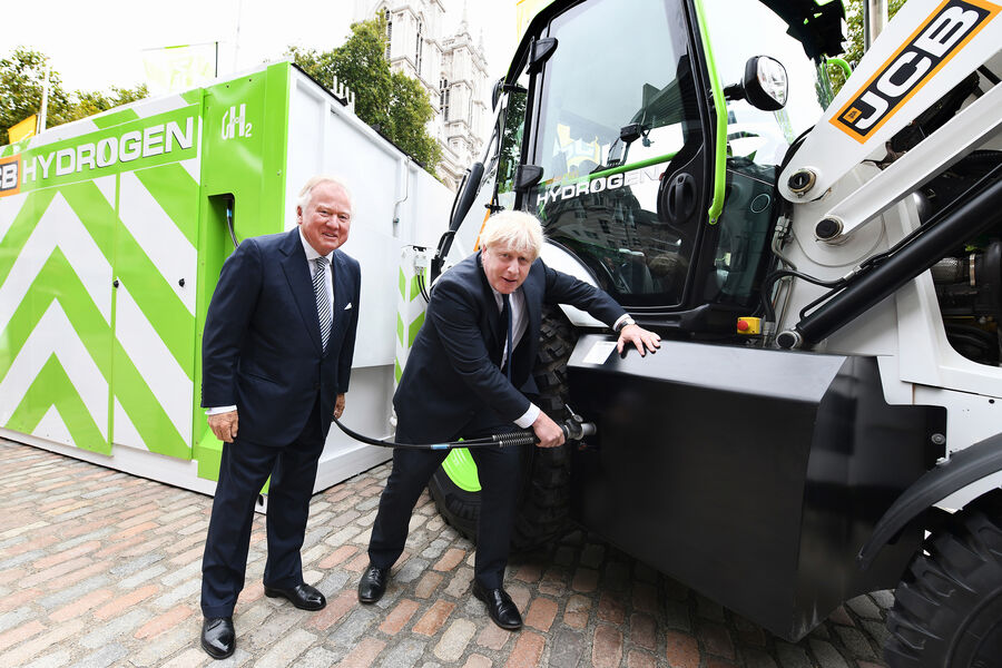 jcb hydrogen boris johnson