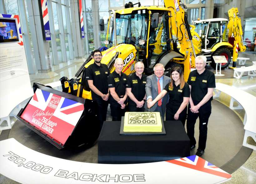 JCB Backhoe Loaders 750000 celebration