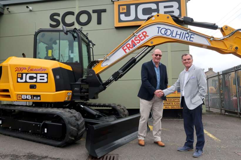 JCB Mini Digger handover