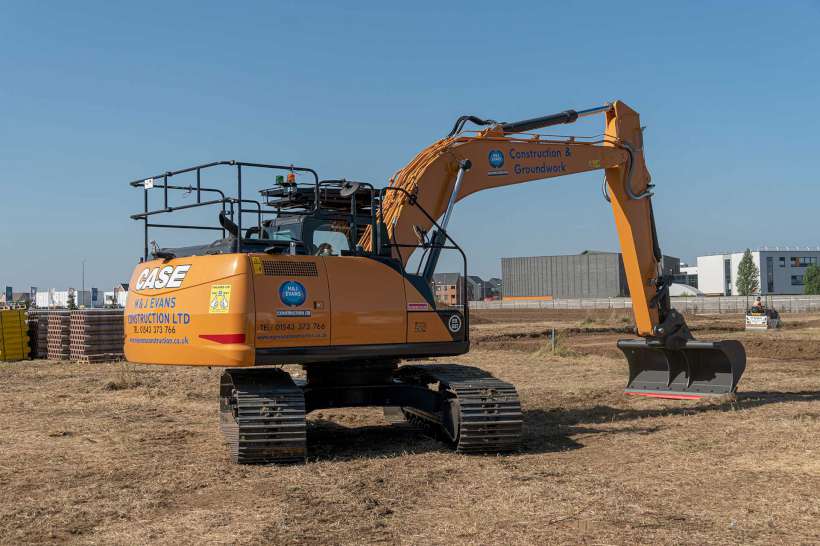 CASE excavator at work