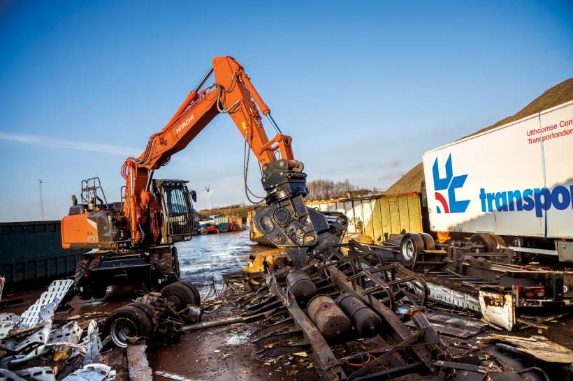 Zaxis 7 Wheeled Excavator Grab