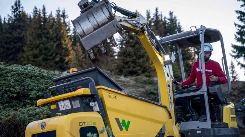 Wacker Neuson Electric Excavator at work