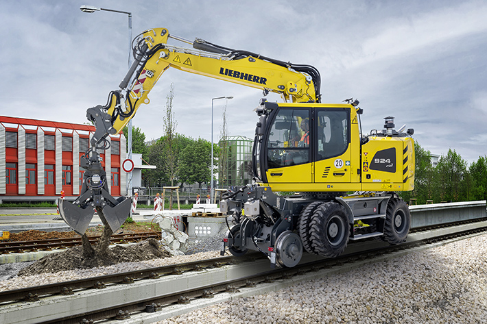 Liebherr A924 road rail excavator