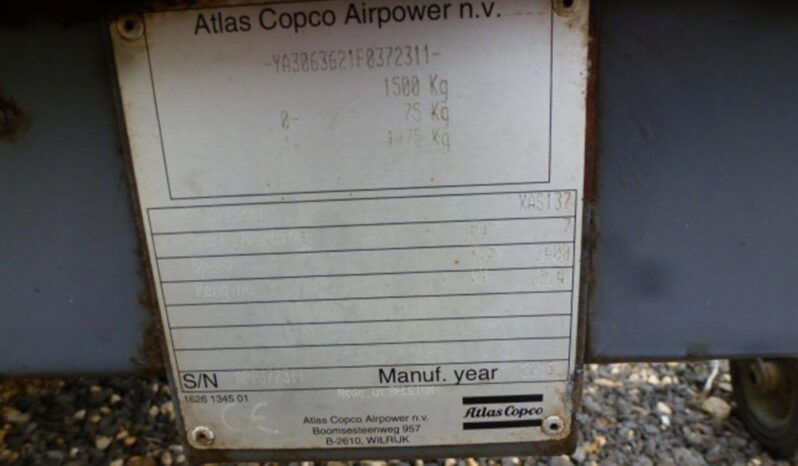2015 ATLAS COPCO XAS 137KD S-NO 372311  £12600 full
