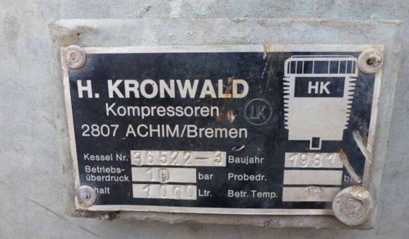 Kronwald 1000 Ltre Air Receiver full