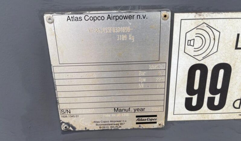 2015 ATLAS COPCO XAMS 367 S-NO 384090  £32000 full