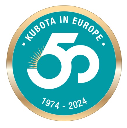 Kubota 50  years in Europe logo