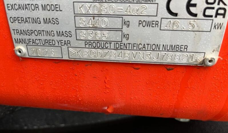 Kubota KX080-4 excavator 2023 full