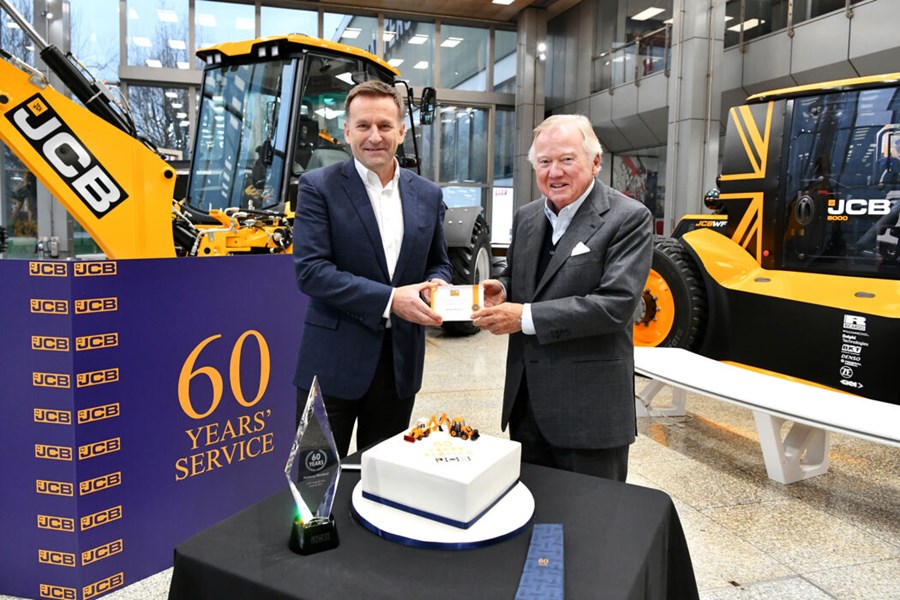 JCB CEO Graeme Macdonald & Lord Bamford