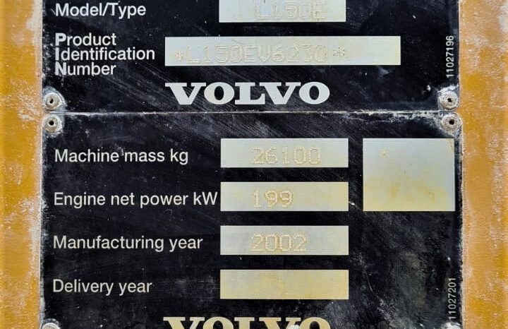 Volvo L150E 2002 full