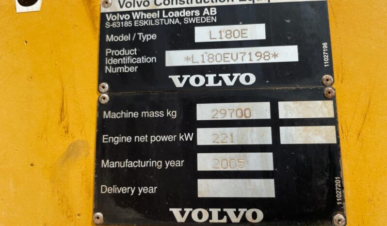 Volvo L180E Wheeled Loader full