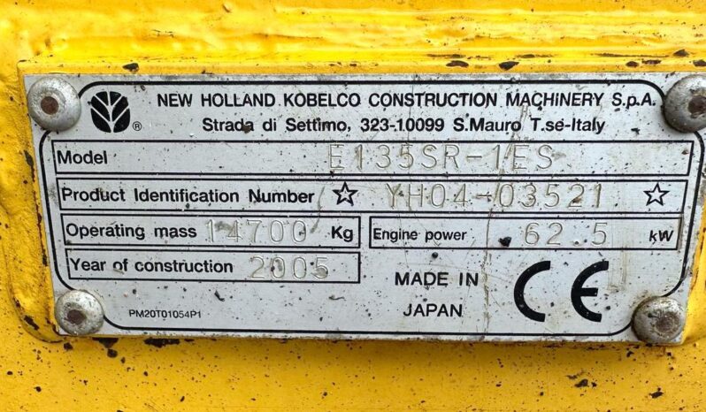 New Holland Kobelco E135SR 15 Ton Digger full