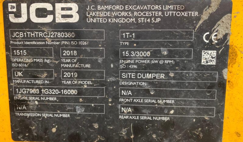 1T Skiploader JCB 1T-1 4WD 2018 full