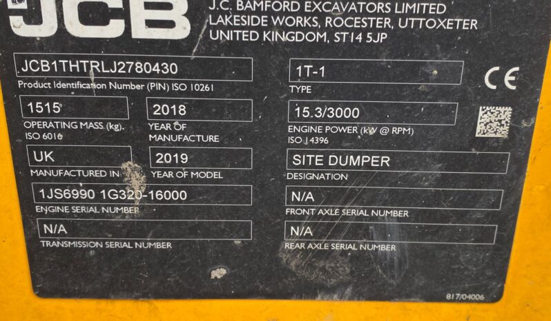 1T Skiploader JCB 1T-1 4WD 2019 full