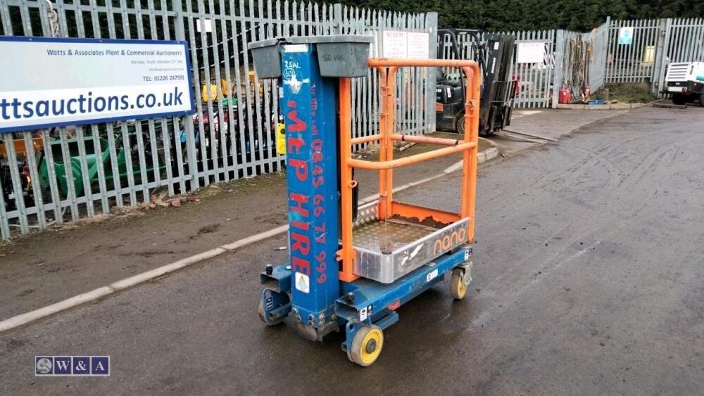 POWER TOWER Nano battery powered man-lift For Auction on: 2024-04-20 For Auction on 2024-04-20