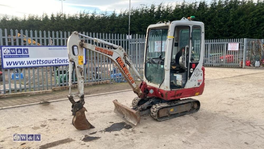 2018 TAKEUCHI TB216 rubber tracked excavator For Auction on: 2024-01-06 For Auction on 2024-01-06