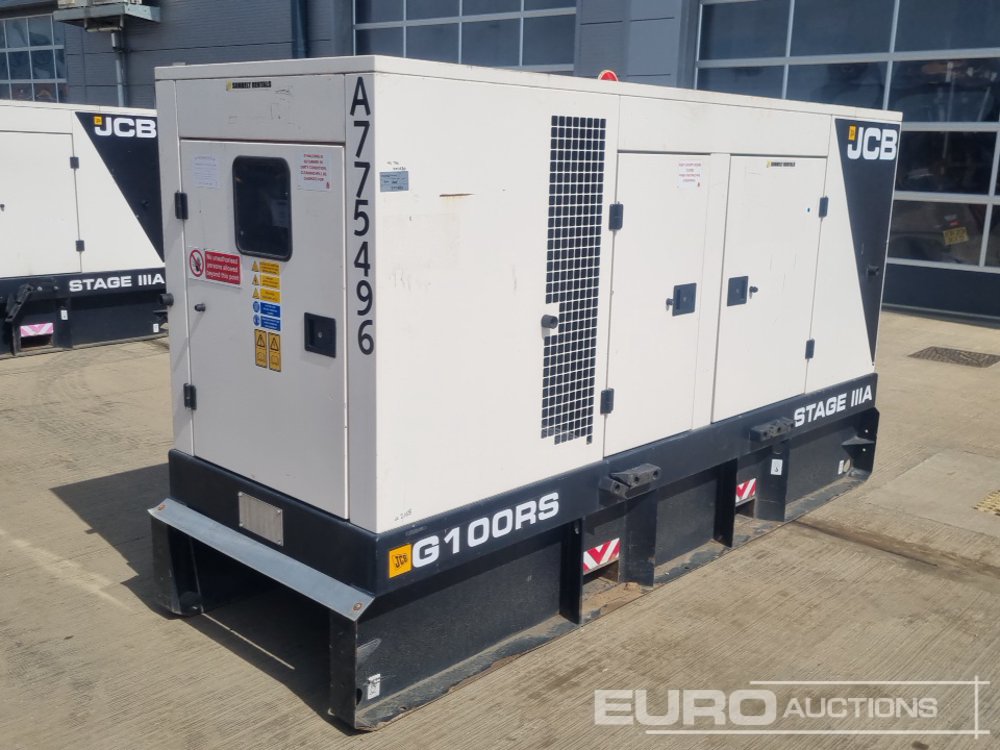 2017 JCB G100RS Generators For Auction: Leeds, GB 12th, 13th, 14th, 15th June 2024 @ 8:00am