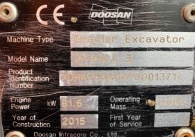 2015 Doosan DX140LC-3 full