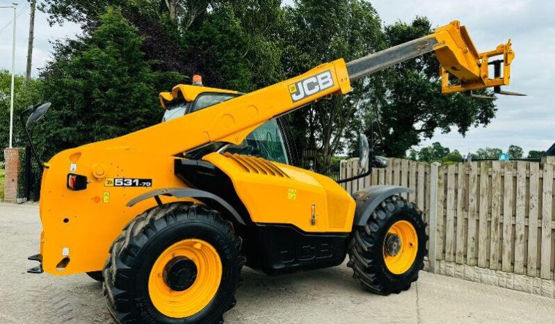 JCB 531-70 4WD TELEHANDLER * YEAR 2020, 3494 HOURS* C/W PALLET TINES *VIDEO* full