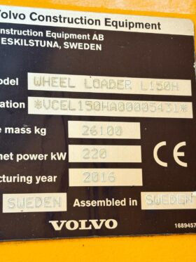 2016  Volvo L150H, 5431 full