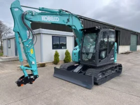 Kobelco SK75SR-7 Excavator, 8.5 tons, wide tracks full
