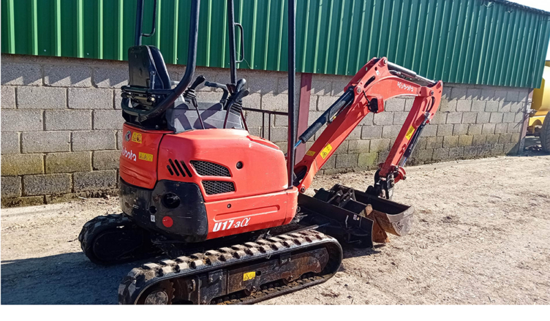 1.7T Excavator Kubota U17-3a 2022 full