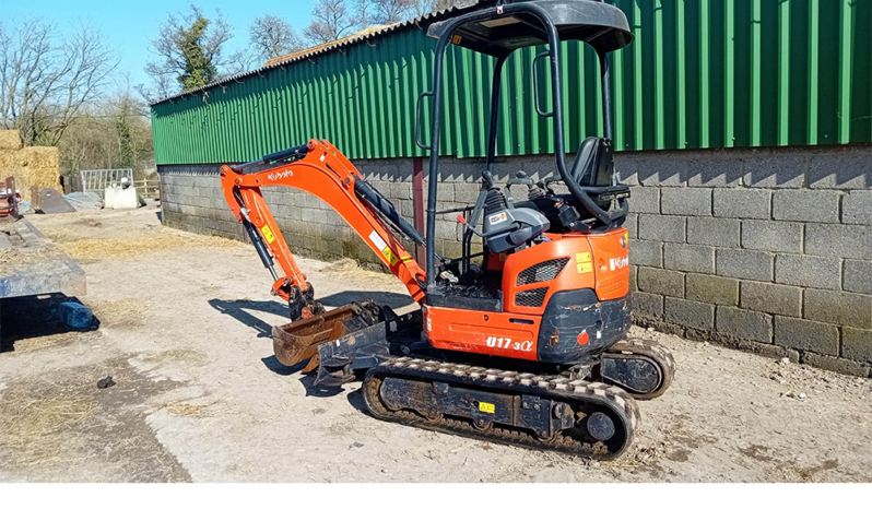 1.7T Excavator Kubota U17-3a 2022 full