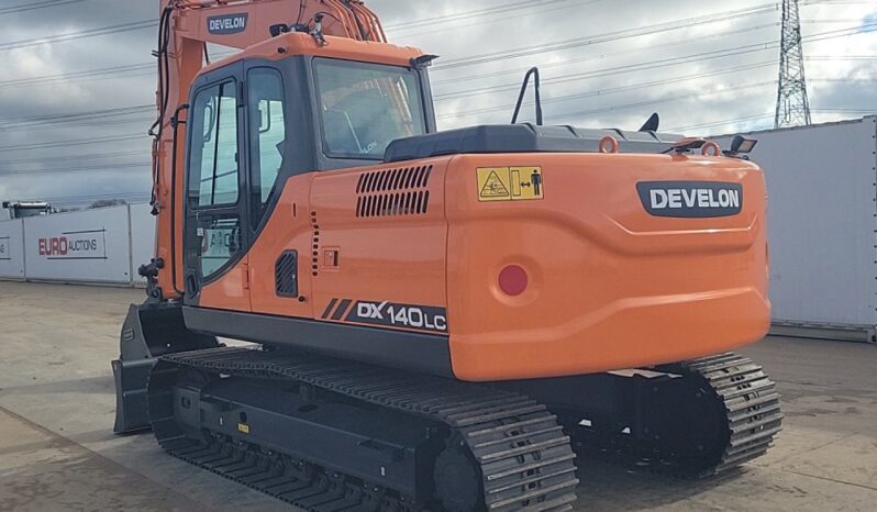 Unused 2024 Develon DX140LC 10 Ton+ Excavators For Auction: Leeds, UK – 30th April, 1st, 2nd & 3rd May 25 full