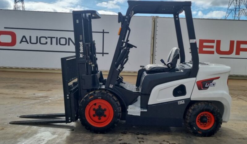 Unused 2024 Bobcat D30NX Forklifts For Auction: Leeds, UK – 30th April, 1st, 2nd & 3rd May 25 full