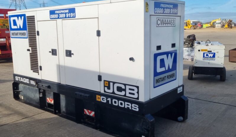 2019 JCB G100RS Generators For Auction: Leeds, UK – 30th April, 1st, 2nd & 3rd May 25 full
