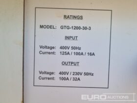 Off Grid GTG-1200-30-3 Generators For Auction: Leeds, UK – 30th April, 1st, 2nd & 3rd May 25 full