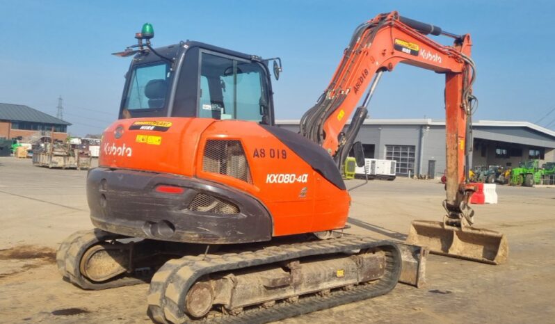 2019 Kubota KX080-4A 6 Ton+ Excavators For Auction: Leeds, UK – 30th April, 1st, 2nd & 3rd May 25 full