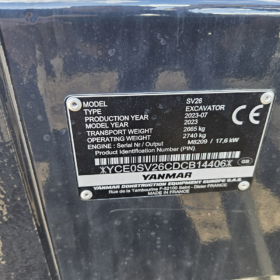 2.7T Excavator Yanmar SV26 2023 full