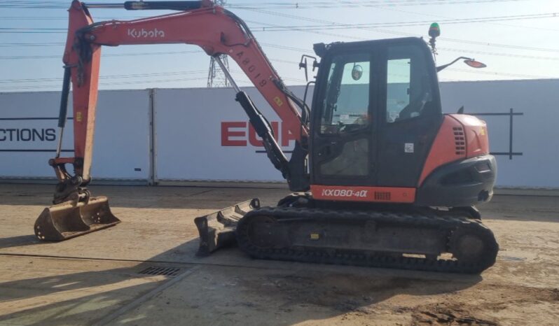 2019 Kubota KX080-4A 6 Ton+ Excavators For Auction: Leeds, UK – 30th April, 1st, 2nd & 3rd May 25 full