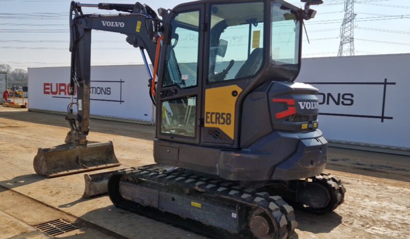 2021 Volvo ECR58F Mini Excavators For Auction: Leeds, UK – 30th April, 1st, 2nd & 3rd May 25 full