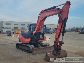 2016 Kubota KX080-4 6 Ton+ Excavators For Auction: Leeds, UK – 30th April, 1st, 2nd & 3rd May 25 full