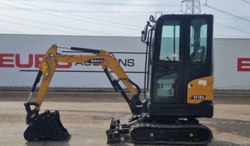 2022 Sany SY18C Mini Excavators For Auction: Leeds, UK – 30th April, 1st, 2nd & 3rd May 25 full