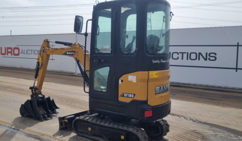 2022 Sany SY18C Mini Excavators For Auction: Leeds, UK – 30th April, 1st, 2nd & 3rd May 25 full