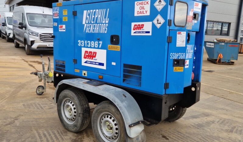 2016 Stephill generators 36kVA Twin Axle Generator, Perkins Engine (Electrical Fault) Generators For Auction: Leeds, UK – 30th April, 1st, 2nd & 3rd May 25 full