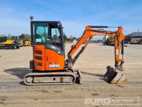 2019 Hitachi ZX26U-6 CR Mini Excavators For Auction: Leeds, UK – 30th April, 1st, 2nd & 3rd May 25 full