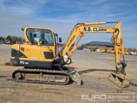 2015 Hyundai R55-9A Mini Excavators For Auction: Leeds, UK – 30th April, 1st, 2nd & 3rd May 25 full
