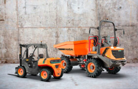 Ausa electric rough terrain forklift C151E and C151H, and a new 6-tonne reversible drive dumper