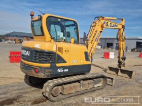 2015 Hyundai R55-9A Mini Excavators For Auction: Leeds, UK – 30th April, 1st, 2nd & 3rd May 25 full