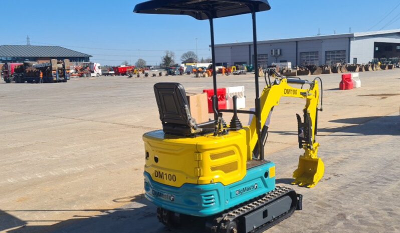 Unused 2025 DigMaster DM100 Micro Excavators For Auction: Leeds, UK – 30th April, 1st, 2nd & 3rd May 25 full
