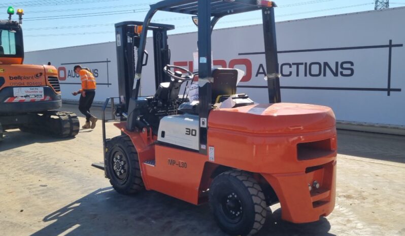 Unused 2025 Machpro MP-L30 Forklifts For Auction: Leeds, UK – 30th April, 1st, 2nd & 3rd May 25 full