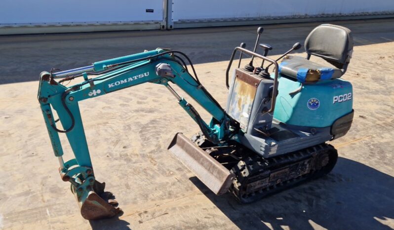 Komatsu PC02-1A Micro Excavators For Auction: Leeds, UK – 30th April, 1st, 2nd & 3rd May 25