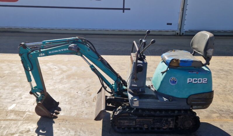 Komatsu PC02-1A Micro Excavators For Auction: Leeds, UK – 30th April, 1st, 2nd & 3rd May 25 full