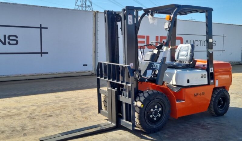 Unused 2025 Machpro MP-L30 Forklifts For Auction: Leeds, UK – 30th April, 1st, 2nd & 3rd May 25