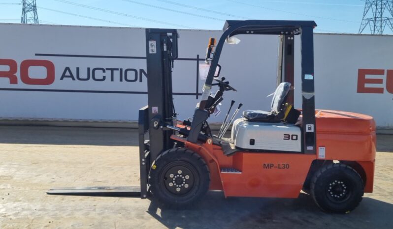 Unused 2025 Machpro MP-L30 Forklifts For Auction: Leeds, UK – 30th April, 1st, 2nd & 3rd May 25 full